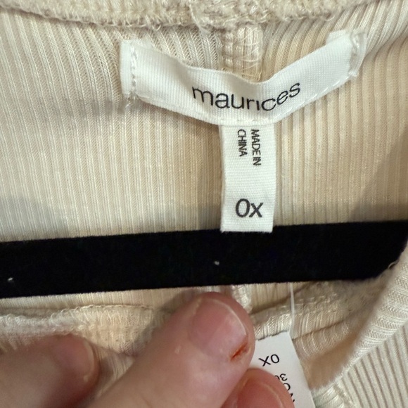 Maurices Cream Top with Sequin Sleeves - Picture 3 of 4